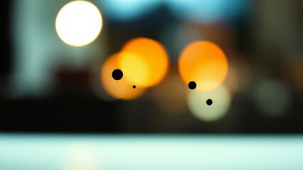 Set of black ink blots