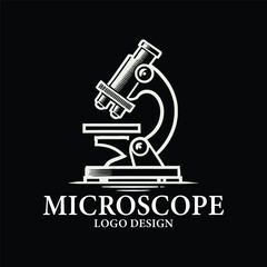 Microscope Vector Logo Design