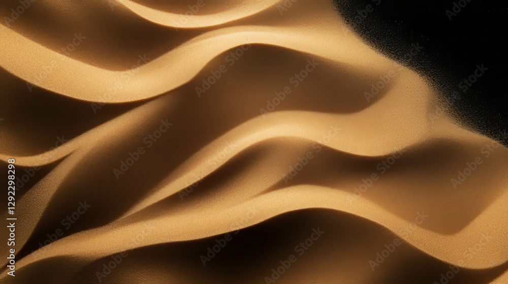Aufkleber abstract sand waves with intricate patterns on serene desert background