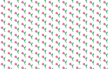 Tulips Seamless Pattern for March 8th and other cases - 1