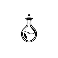 Chemical Flask with Drop