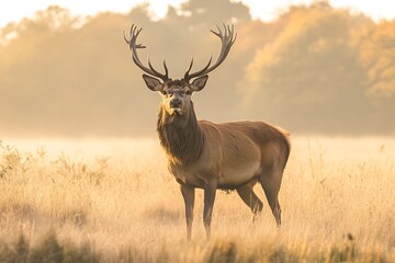 red deer in the wild