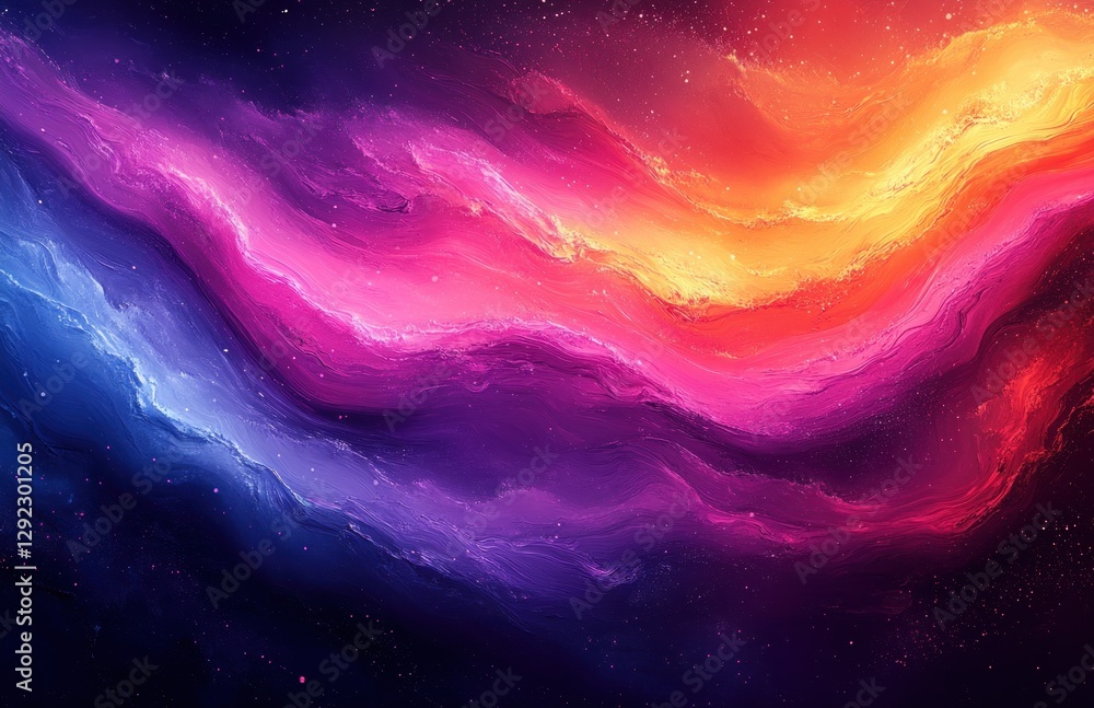 Poster glitchy abstract neon background art with distorted colors and digital noise effects