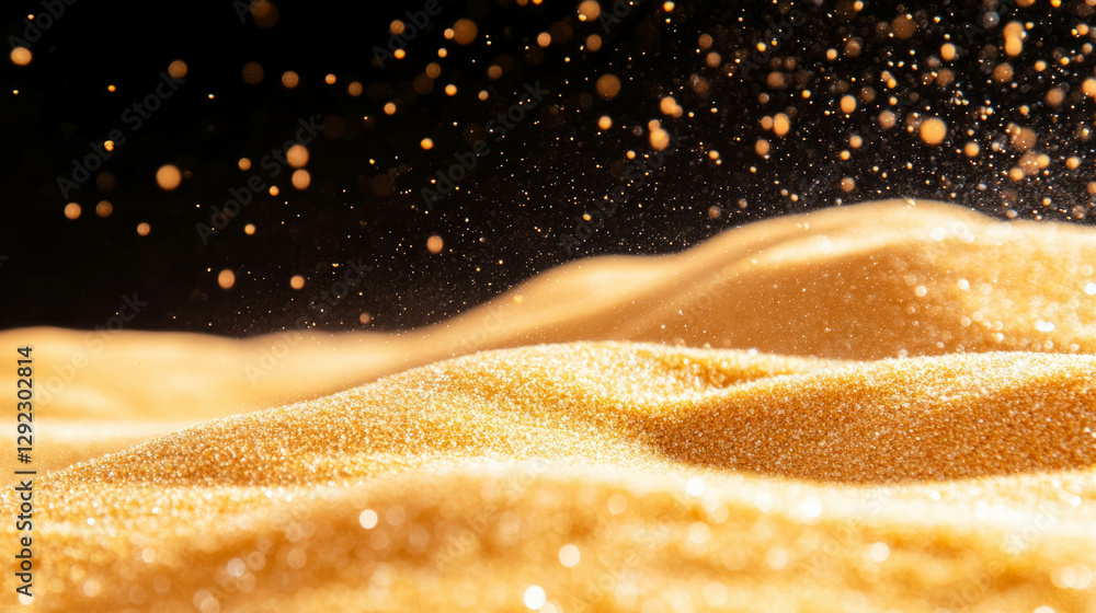 Poster captivating falling sand close up macro texture for nature design concepts