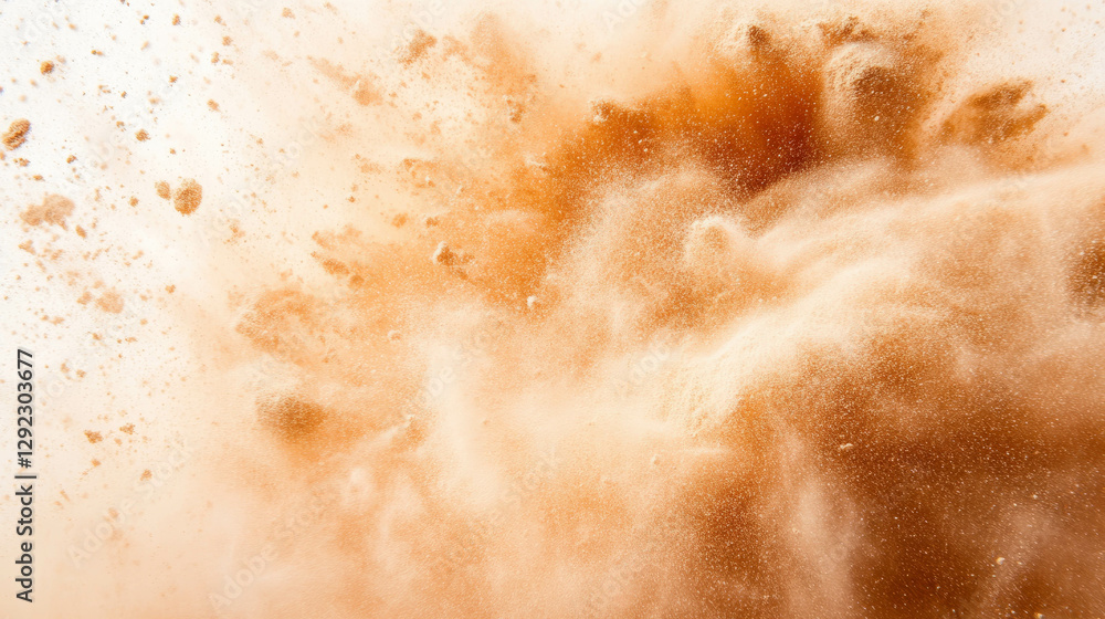 Poster dynamic shifting sand background with falling particles for creative design