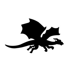 Silhouette Dragon Icon vector
