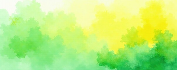 Abstract spring watercolor wash, yellow and green blend, sunshine, yellow, lime
