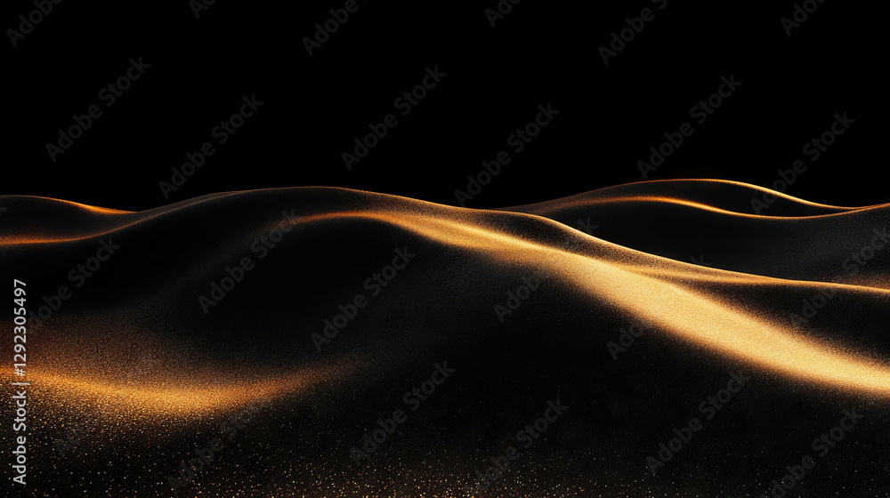 Poster abstract background of falling wet sand against dark smooth surface for creative design