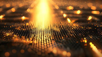Abstract Gold and Black Technology Background