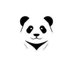 Simplistic Minimalist Panda Illustration