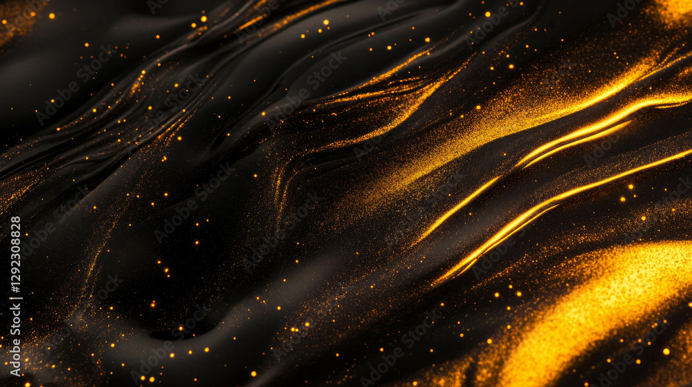 Poster abstract background of floating sand particles in motion and light