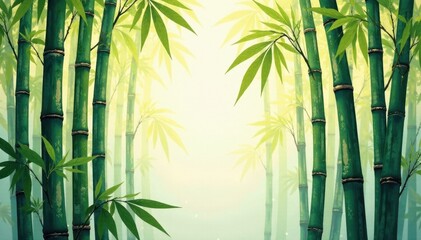 Strong vertical lines, textured bamboo, bold ink strokes , visual arts, nature, art