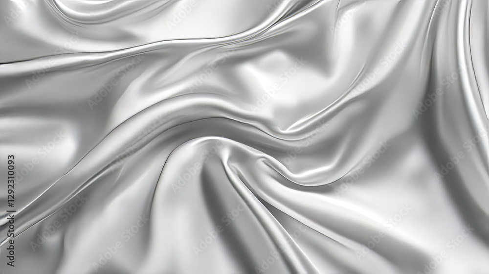 Poster white silk fabric surface with liquid ripples and folds effect. realistic vector background of light