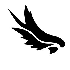 Silhouette of dragon head