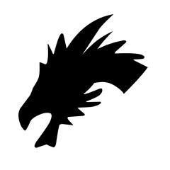 Silhouette of dragon head