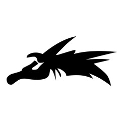 Silhouette of dragon head