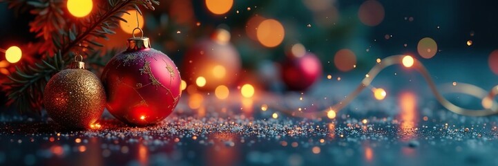 Sparkling holiday decorations in a festive arrangement, decorations, fun