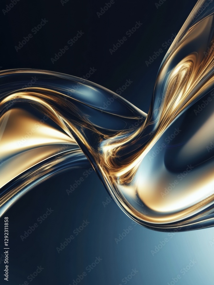 Poster abstract representation of business trust and agreement through flowing shapes in a contemporary sty