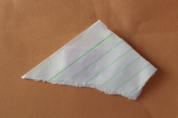 Recycled craft torn tear paper texture as background.