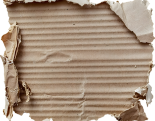 A Piece of brown recycled cardboard ripped brown cardboard box