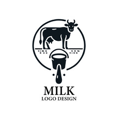 Milk Vector Logo Design