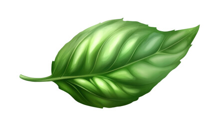 Fototapeta premium fresh green leaf isolated on white background