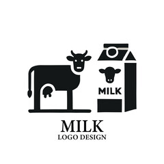 Milk Vector Logo Design