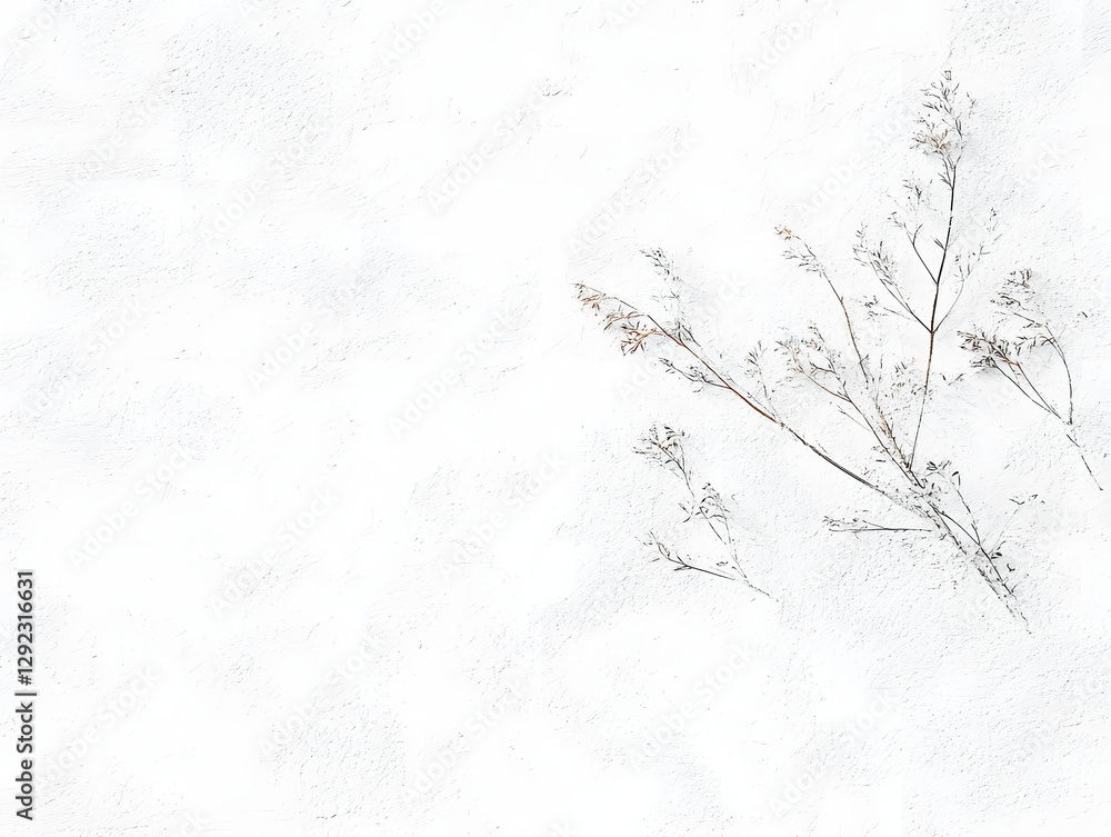 Poster subtle white textured background with minimalistic details and soft abstract patterns