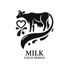 Milk Vector Logo Design