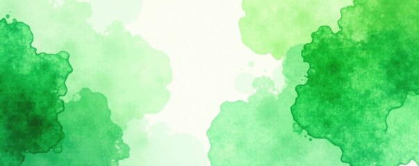 Lush green watercolor blotches, high resolution, plant, watercolor, dye