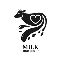 Milk Vector Logo Design