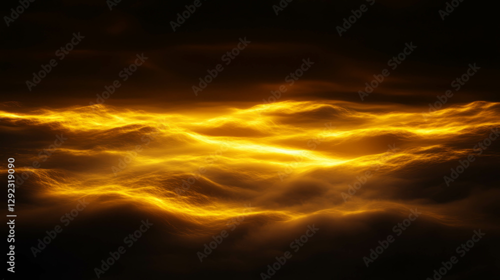 Poster golden light waves background with depth and texture for elegant designs