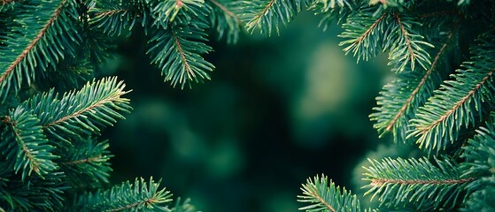 A Christmas decoration featuring a frame of tree branches.