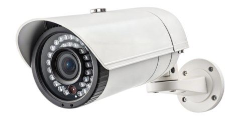 security camera isolated on transparent background for PNG