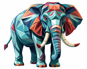 Obraz premium vector of photorealistic sculpture of a elephant, white background