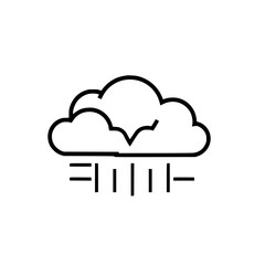 Minimalist rainy cloud graphic depicting raining conditions.
