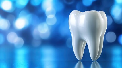 Dental care event tooth model display dental clinic educational content modern environment close-up view oral health awareness