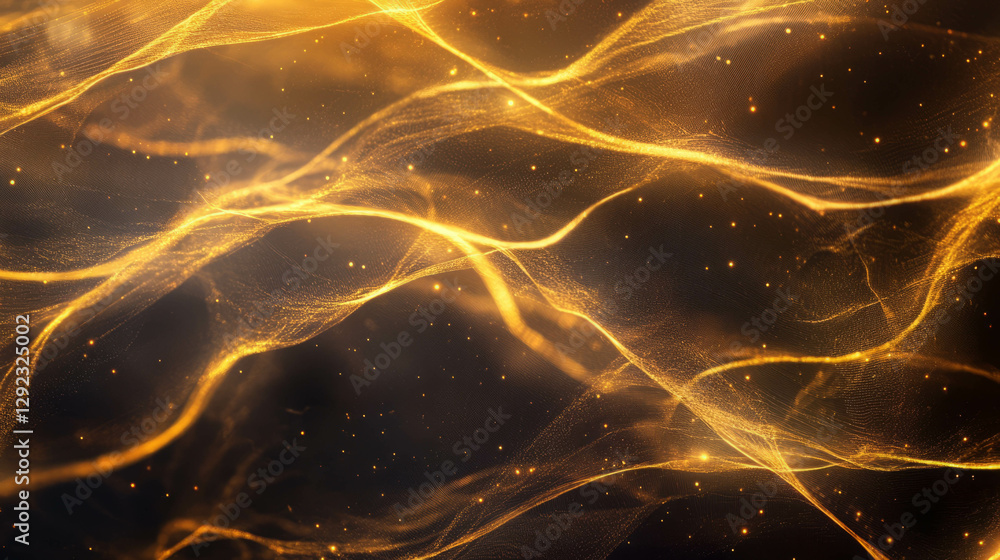 Aufkleber golden spiderweb design with subtle movement and sparkling effects