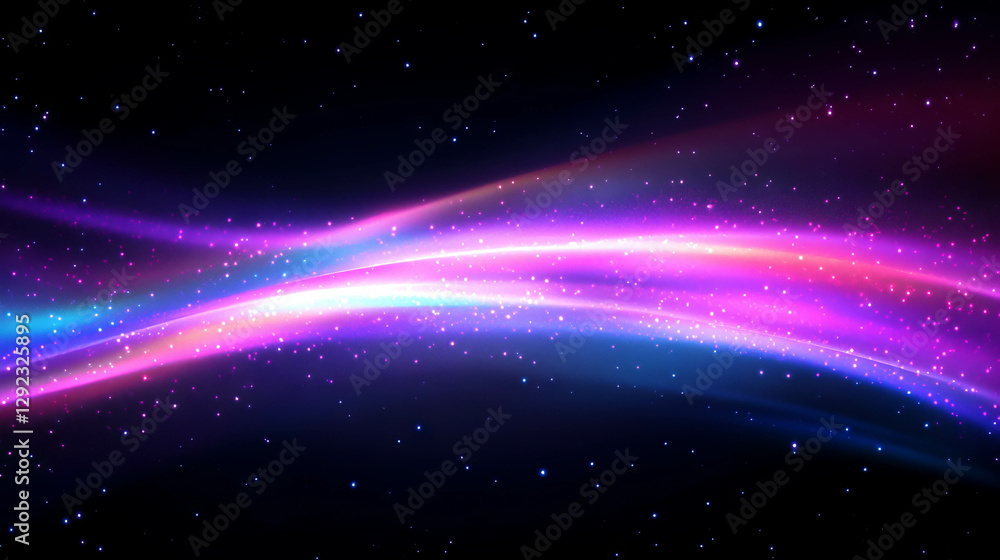 Aufkleber iridescent gradient background with vibrant color shift and starry effects