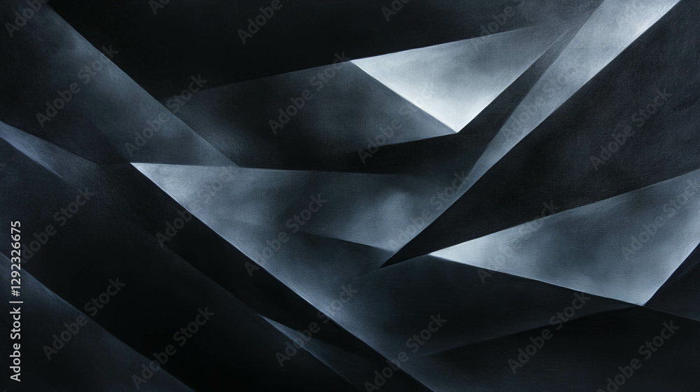 Poster abstract geometric grayscale light patterns for modern design