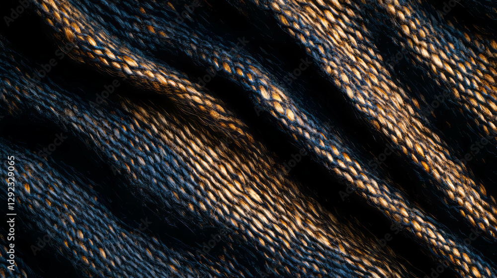 Poster handwoven fabric texture with intricate patterns for artistic and decorative use