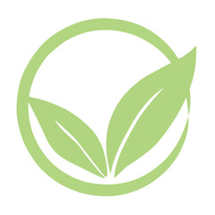 Green tea leaf icons