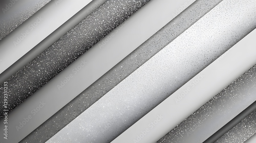 Poster angled abstract display of lines and glittered color bands
