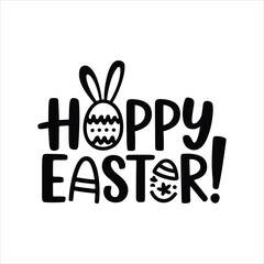 Hoppy Easter - Fun Easter Typography Vector