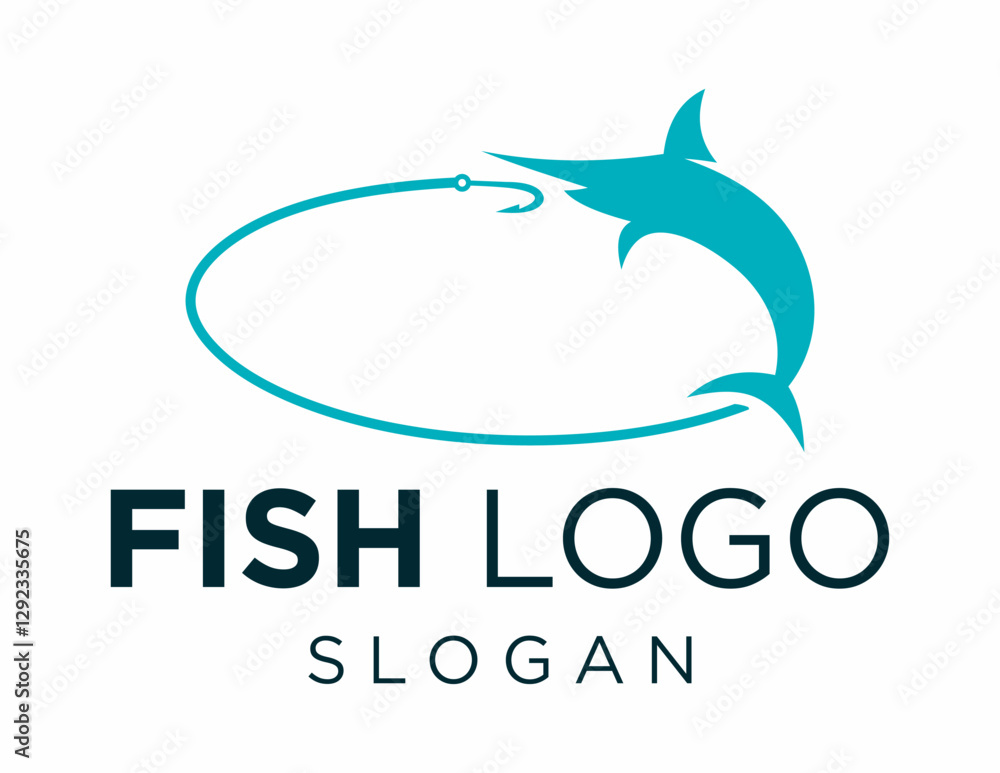 Poster logo design about fish on a white background. created using the coreldraw application.