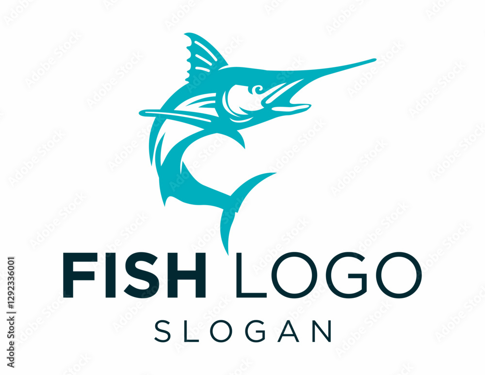 Poster logo design about fish on a white background. created using the coreldraw application.