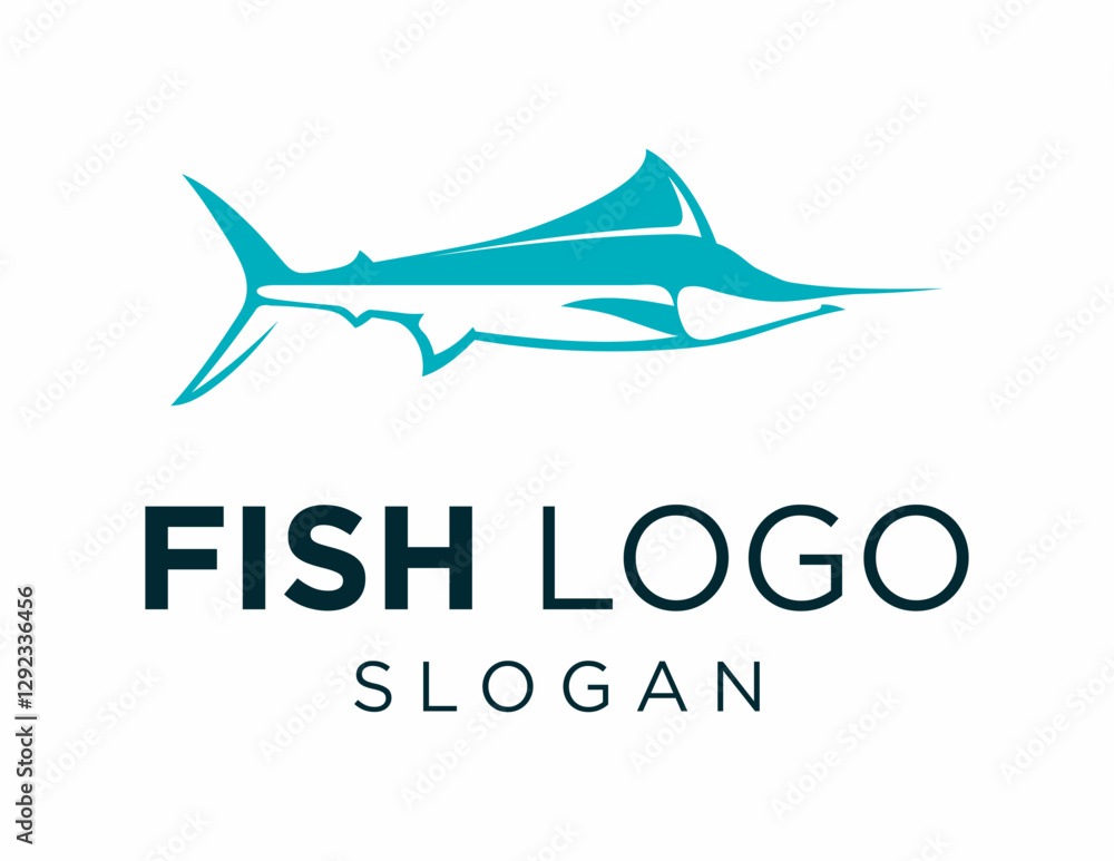 Poster logo design about fish on a white background. created using the coreldraw application.