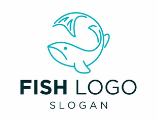 Logo design about Fish on a white background. created using the CorelDraw application.