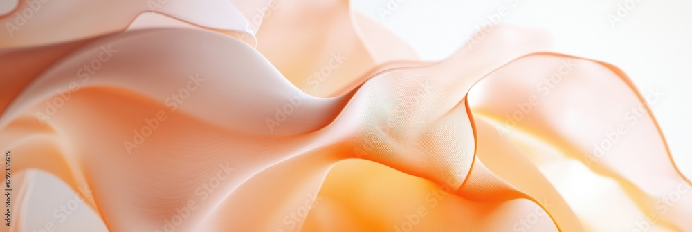 Aufkleber soft, flowing silk fabric drapes elegantly in warm tones, creating a delicate visual display and inv