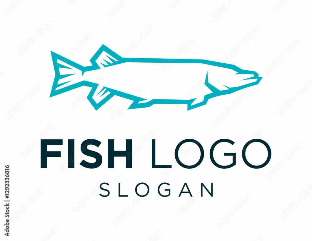Poster logo design about fish on a white background. created using the coreldraw application.